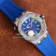 Copy Audemars Piguet Royal Oak Offshore watch Blue Dial Silver Bezel Blue rubber Strap 43mm (1)_th.jpg